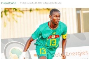 外媒：试训得到高度认可，塞内加尔U17队长达博接近加盟曼联